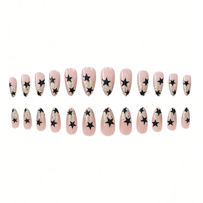 Glamouröse Stern-Themen Acryl-Nagelverzierungen Brehn