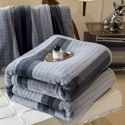 Luxuriöse strukturierte Fleece-Decke