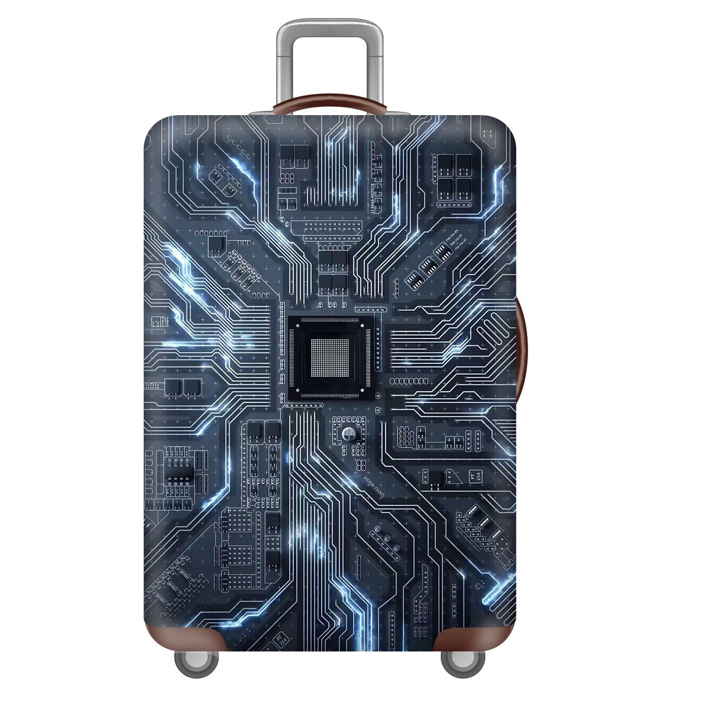 Unisex nan robuster Hartschalen-Trolley mit Löwenportrait Motivdruck, stoßfester ABS-Polycarbonat-Schale, mehrrädrigem Fahrwerk und TSA-Sicherheitsverschluss Brehn