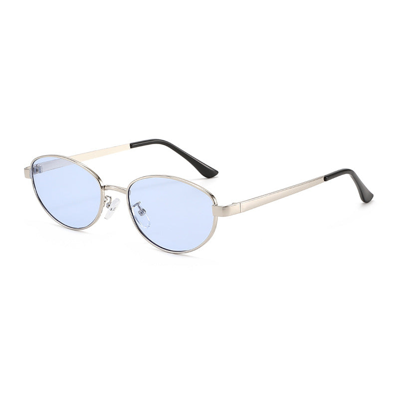 Damen modische Sonnenbrille mit schmalem Metallrahmen Brehn