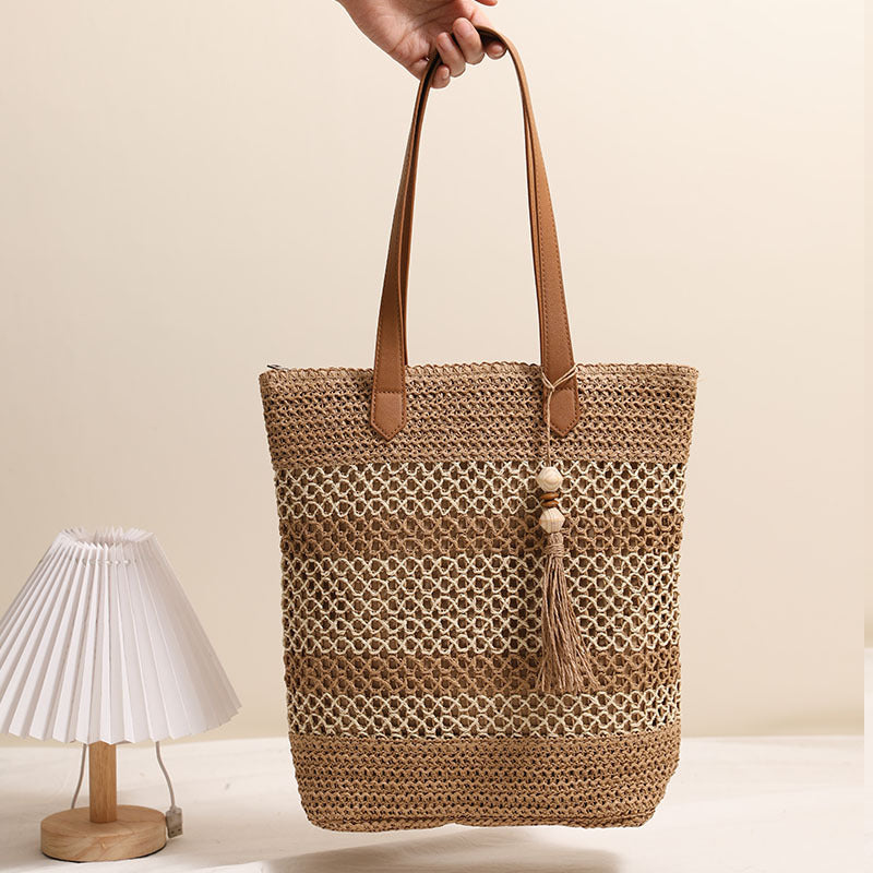 Damen Funktionale Bastshoppingtasche Brehn