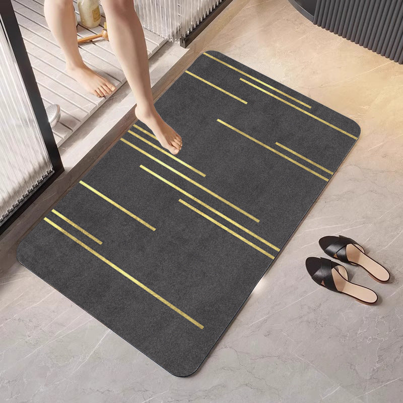 Geometrisch gemusterte Badematte Brehn