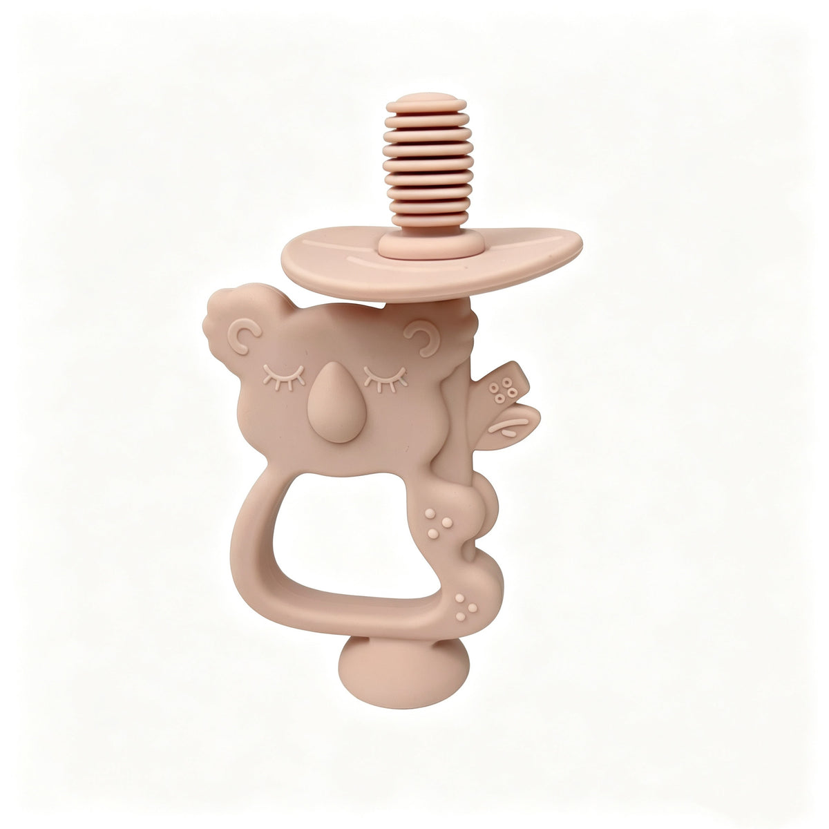 Silikon Koala Beißring Schnuller mit ergonomischem Griff und Sicherheits-Schraubanschluss
