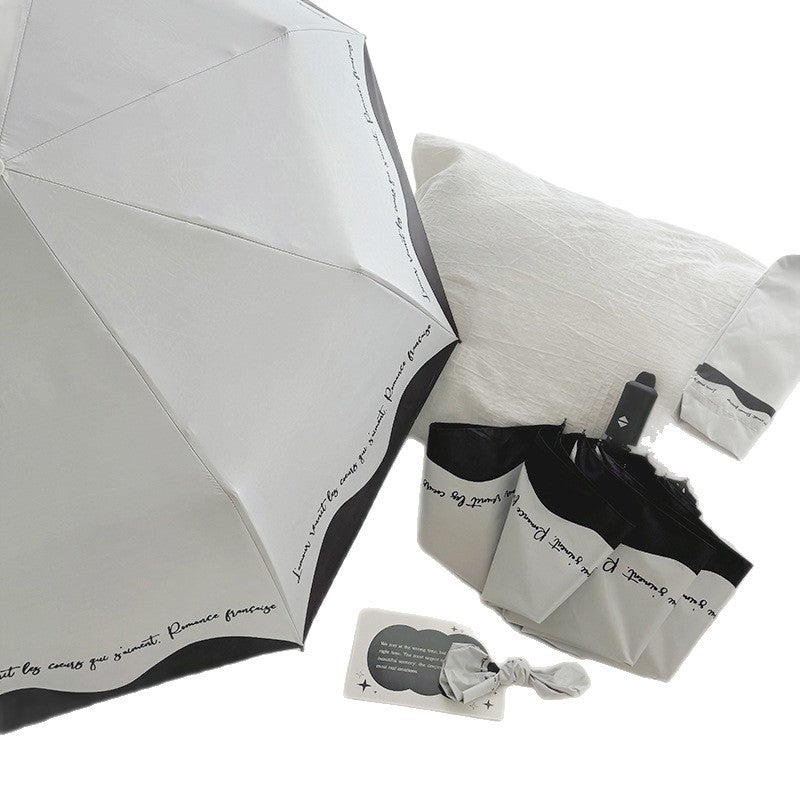 Damen Faltbarer Regenschirm mit stilvollem Design und praktischem Aufbewahrungssystem Brehn