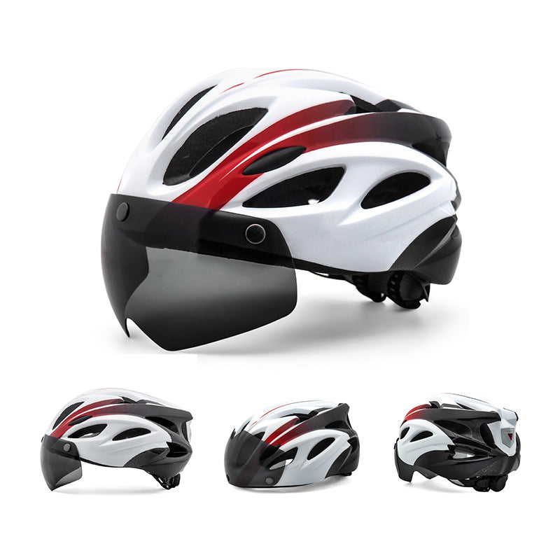 Aerodynamischer Fahrradhelm mit integriertem Visier Brehn