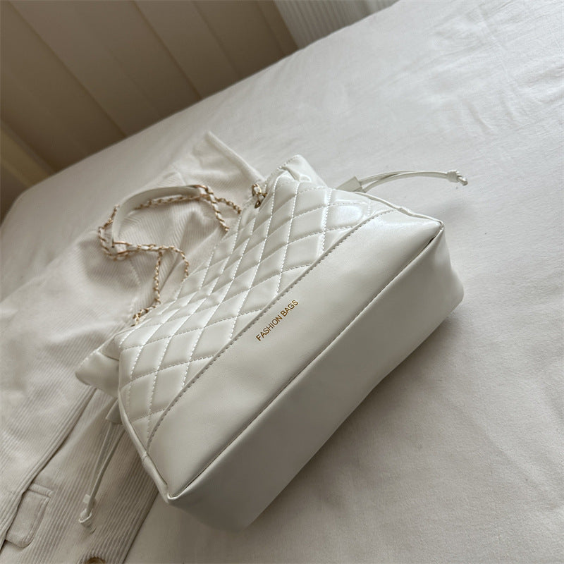 Gepolsterte Kunstleder-Shopper-Tasche