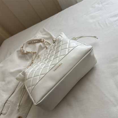 Gepolsterte Kunstleder-Shopper-Tasche