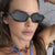 Damen quadratische Sonnenbrille mit einzigartigem, extravaganten Design und UV-Schutz Brehn