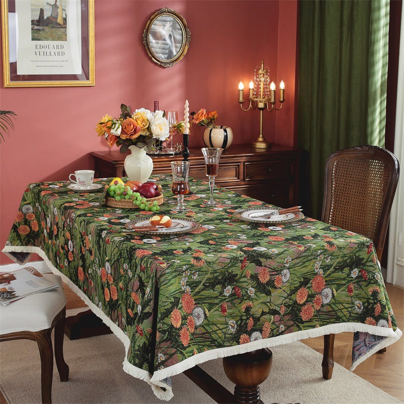 Bestickter Floral-Teppichstoff