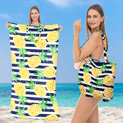 Multifunktionales Strandhandtuch mit integrierter Tragetasche Brehn