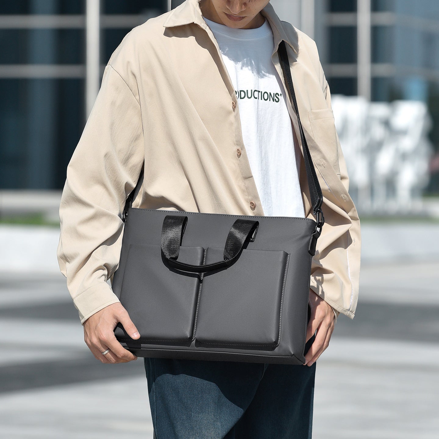 Stylische Mehrfach-Taschen Business Tote Bag Brehn