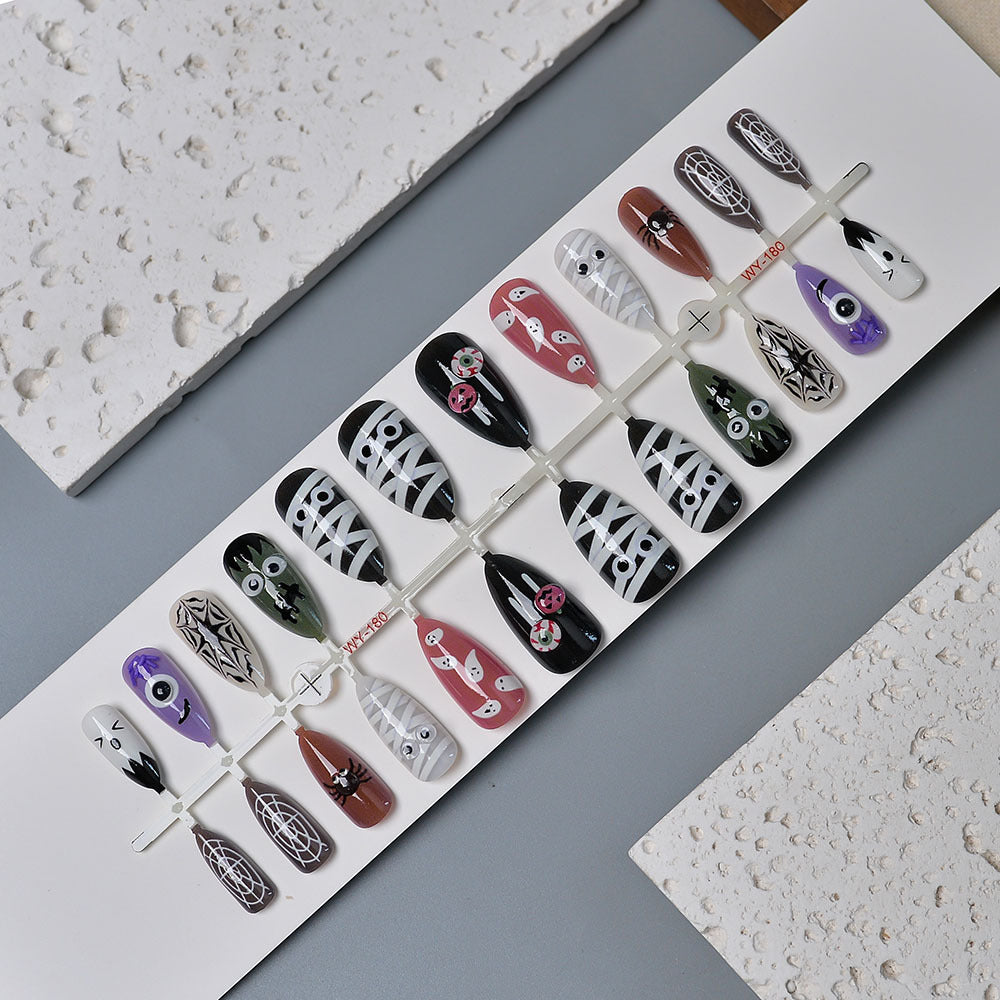 Verspielt Halloween-Themen Press-On Nagel Set Brehn