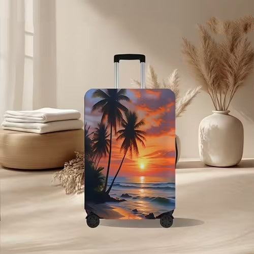 Unisex nan elastische Kofferhülle mit vulkanischem Lava-Marmordesign, dehnbarer Schutzüberzug für Trolley Brehn