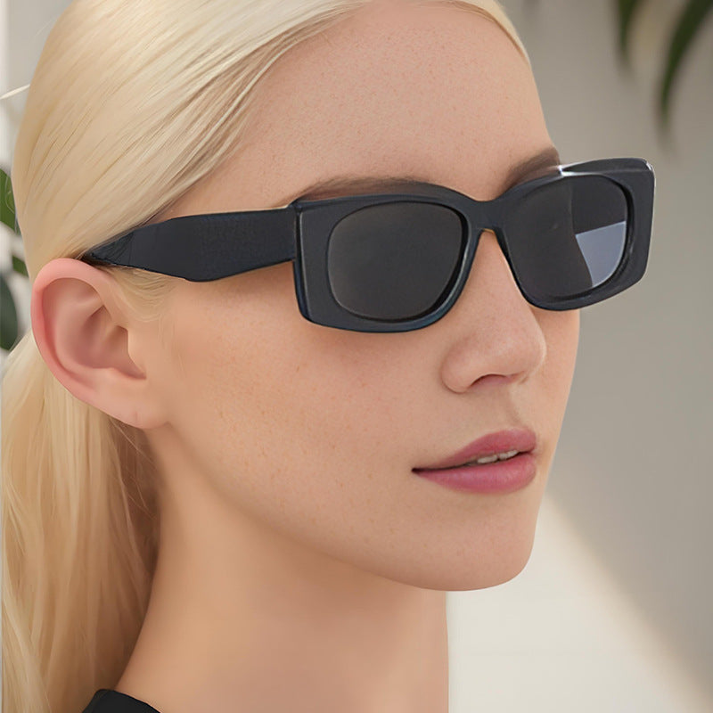 Damen Modische Sonnenbrille mit markantem quadratischem Rahmen und UV-Schutz Brehn