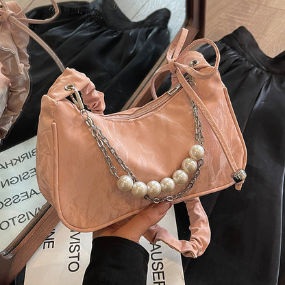Elegante Perlenakzent Handtasche