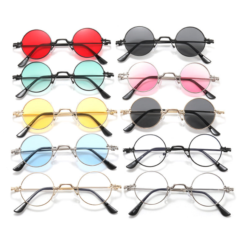 Damen modische runde Brille mit hochwertigem Metallrahmen und flexiblen Bügeln Brehn
