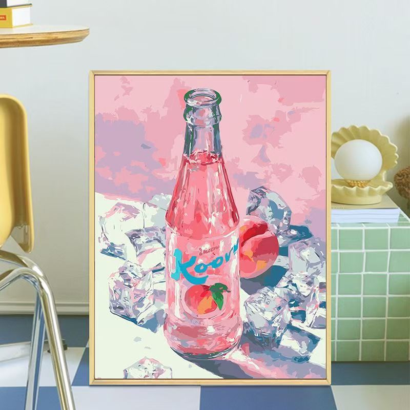 Retro-inspirierte Getränkeflaschen-Canvas-Kunst Brehn