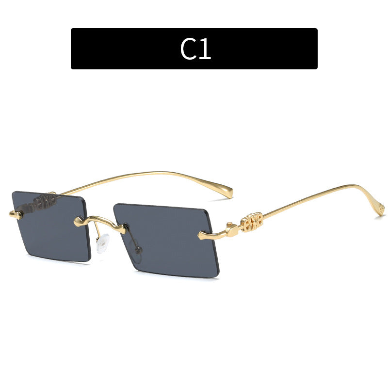 Stylische moderne rechteckige Sonnenbrille