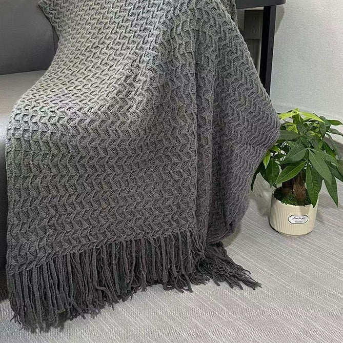 Gemütliche Strickdecke Brehn