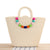 Modische Handtasche mit Verspieltem Pomponschmuck Brehn