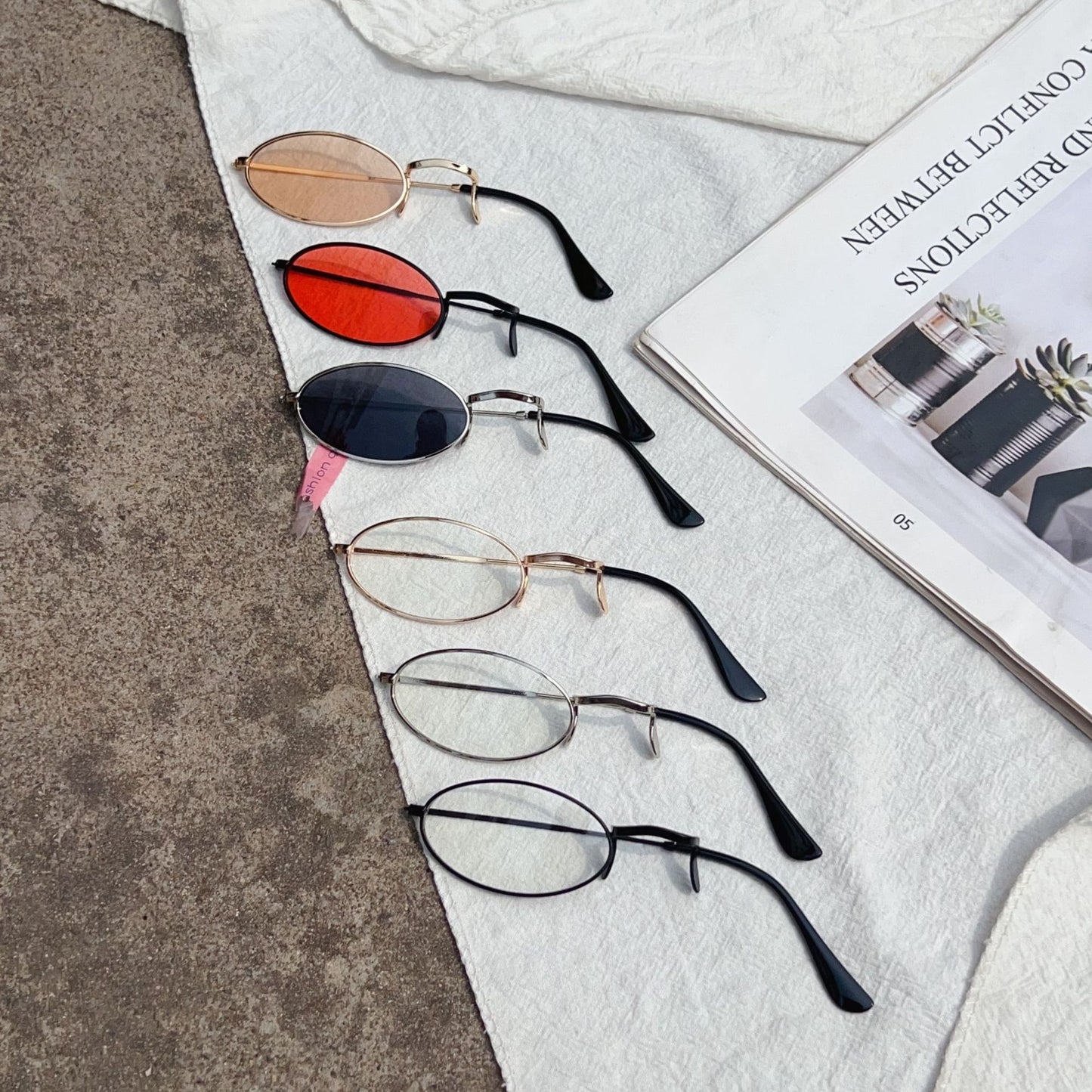 Retro-inspirierte ovale Rahmenbrille Brehn