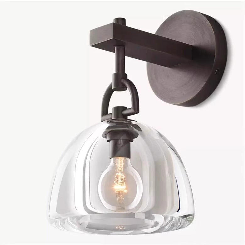 Elegante Glas-Wandlampe