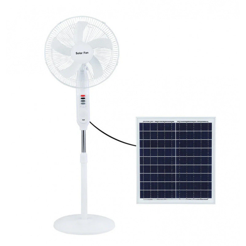 Unisex Solarbetrieben Standventilator mit verstellbarem Neigungswinkel und effizienten Lüfterblättern Brehn