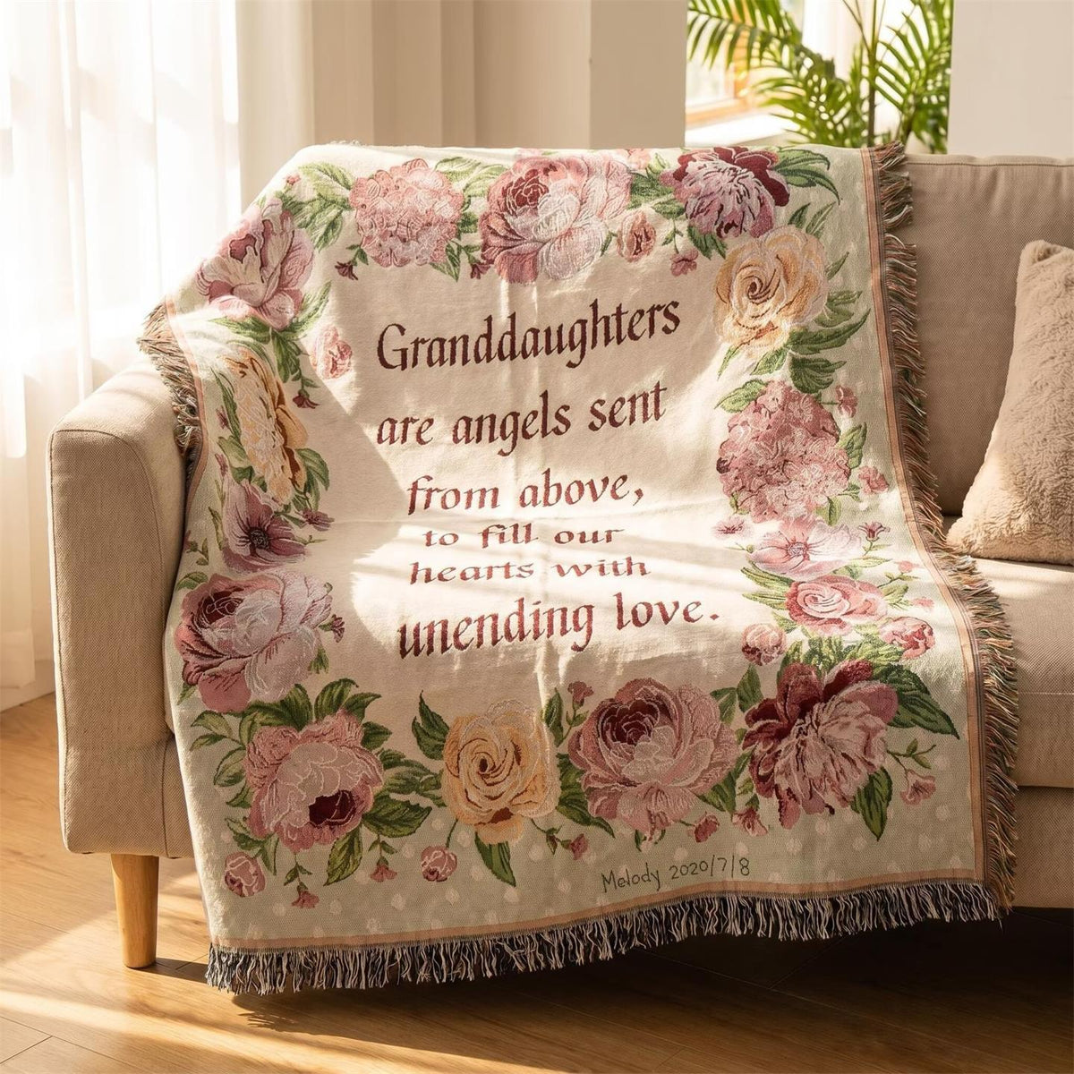 Dekorative inspirierende Wurfdecke