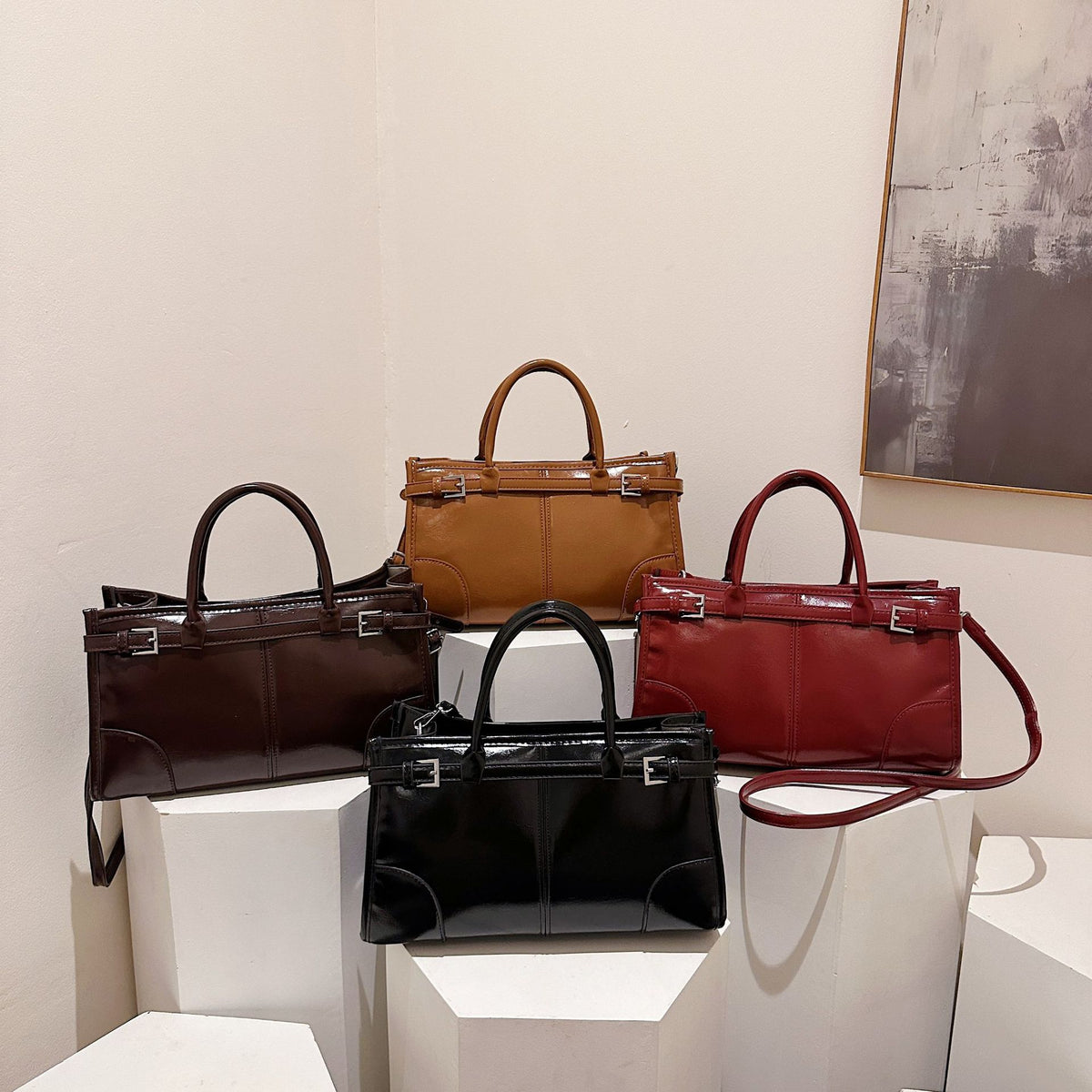 Strukturierte Handtasche