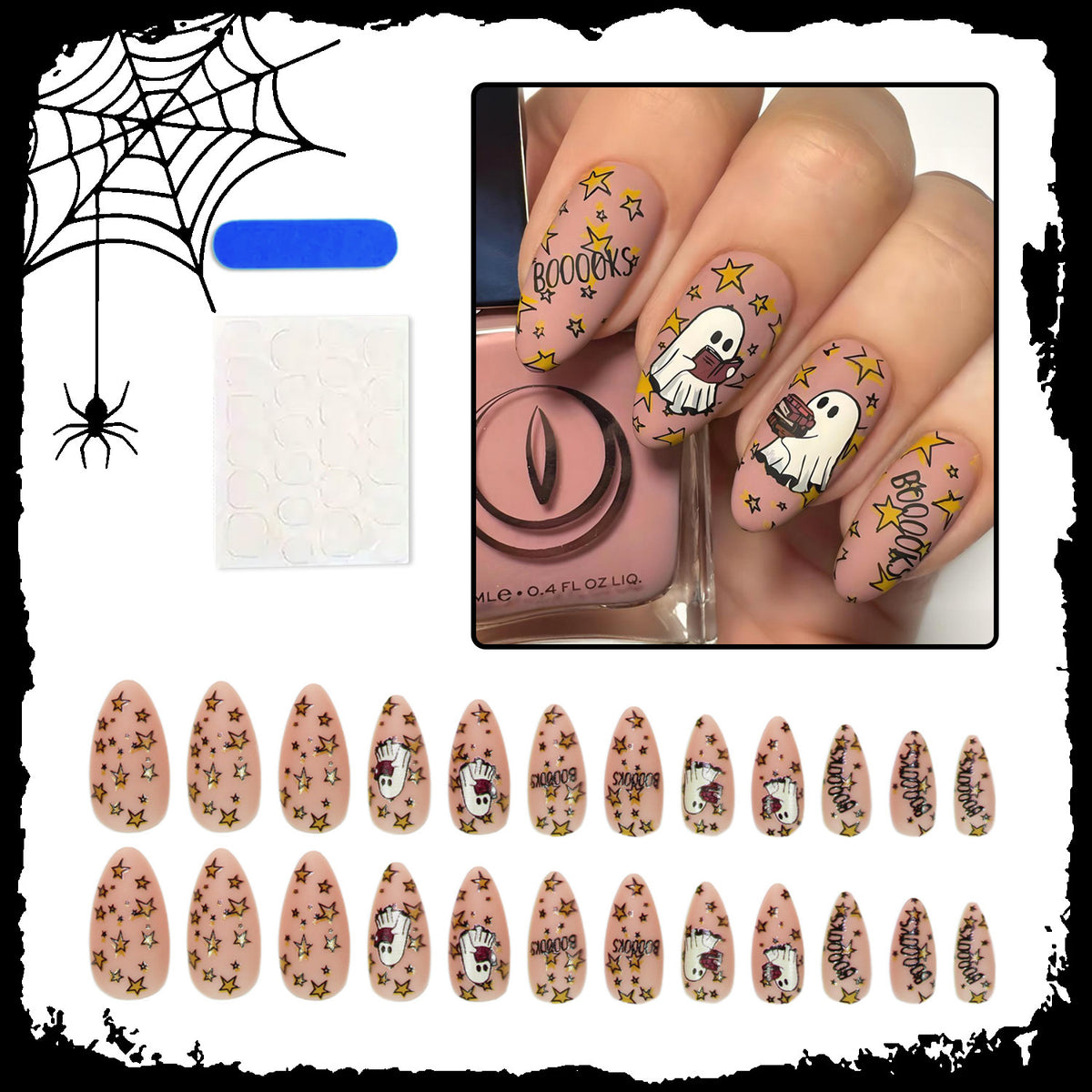 Kunstnagelset mit einzigartigen Spukmotiven Brehn