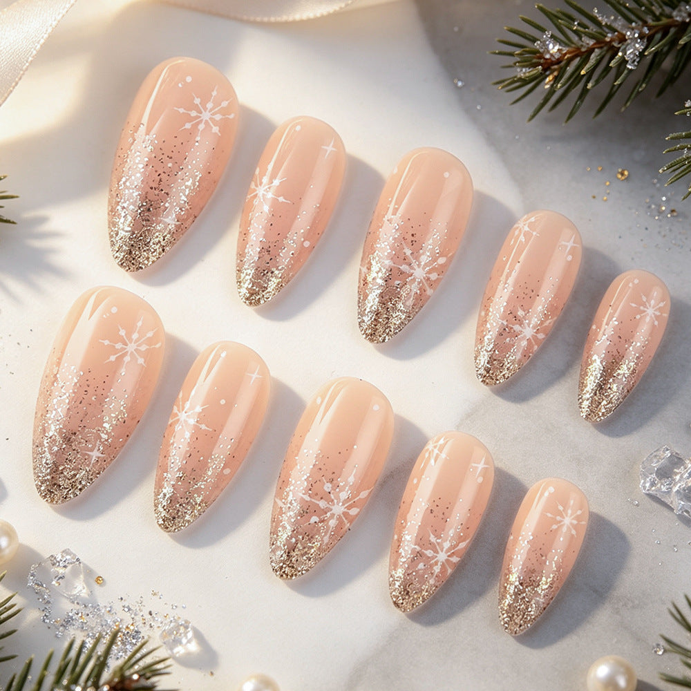 Schneeflocken Glitter Gel Nagelkunst Brehn