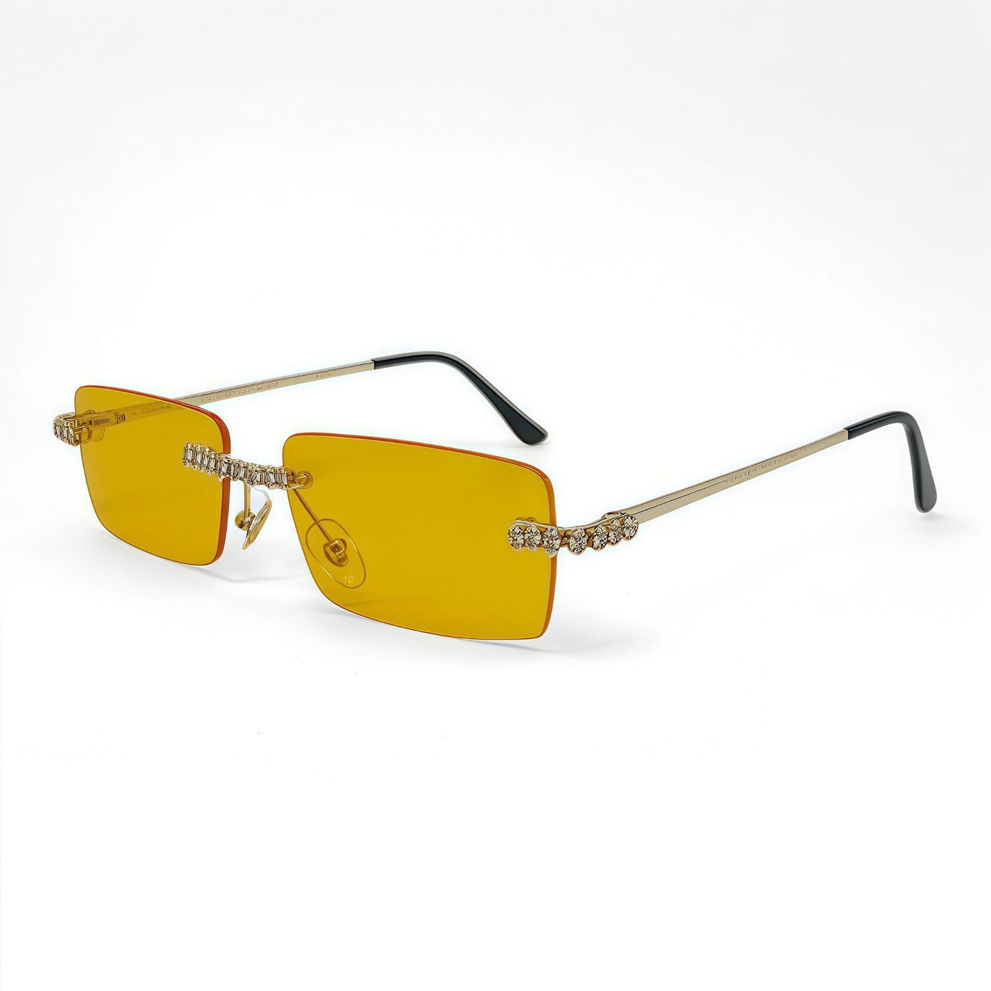 Damen Modische Sonnenbrille im extravaganten Design mit funkelndem Rahmen Brehn