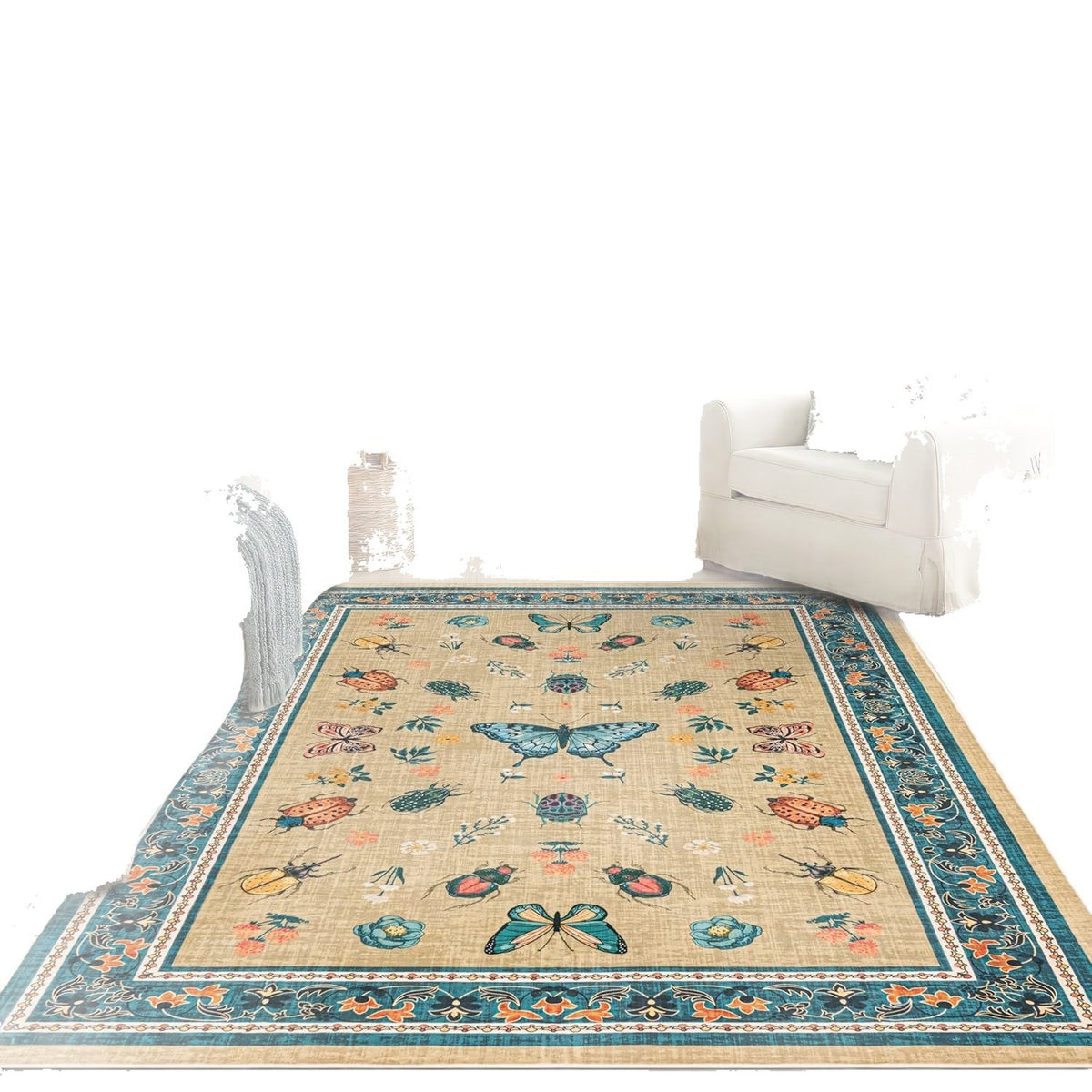 Dekorativer Floral-Design-Teppich Brehn