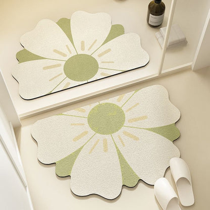 Sonnenblumenförmige Badmatte