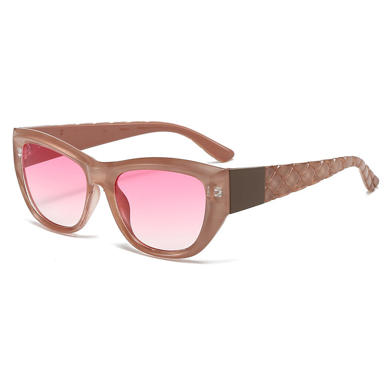 Damen Cat-Eye Sonnenbrille mit elegantem, transparentem Rahmen Brehn