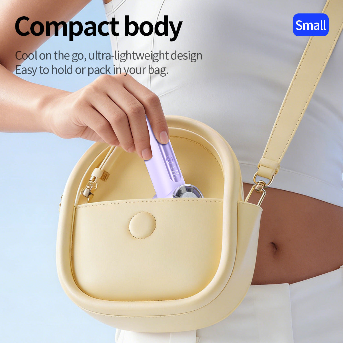 Unisex nan Handheld-Kühlventilator mit Eispatrone und LED-Display Brehn