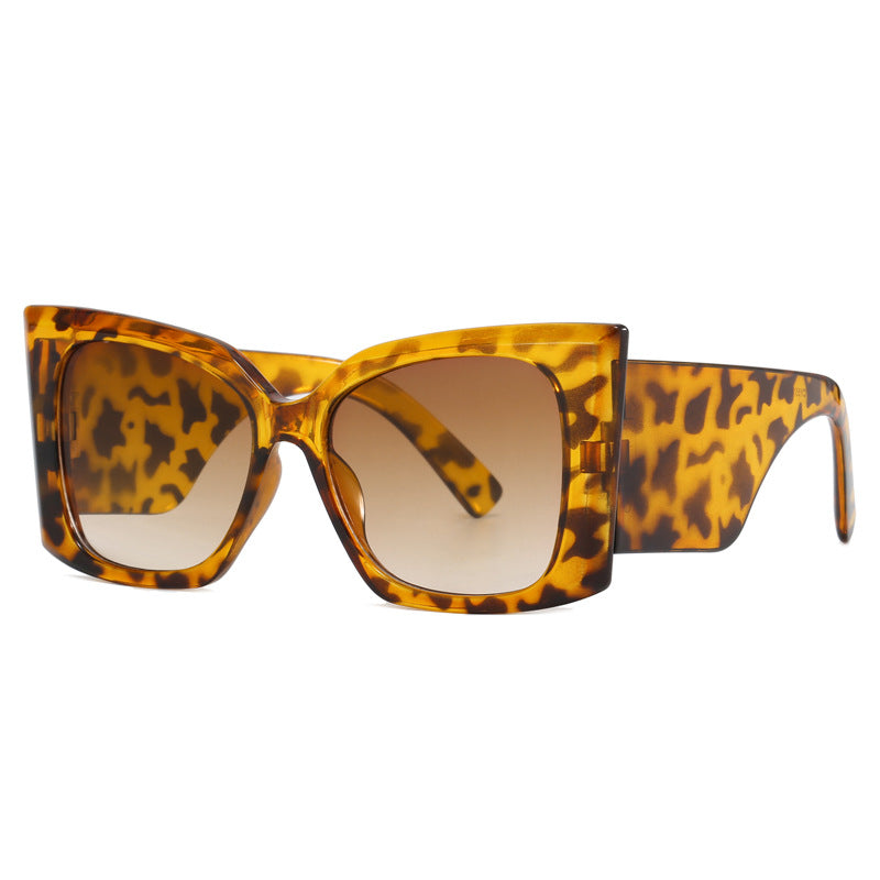 Damen modische Oversized-Sonnenbrille mit geometrischem Rahmen Brehn