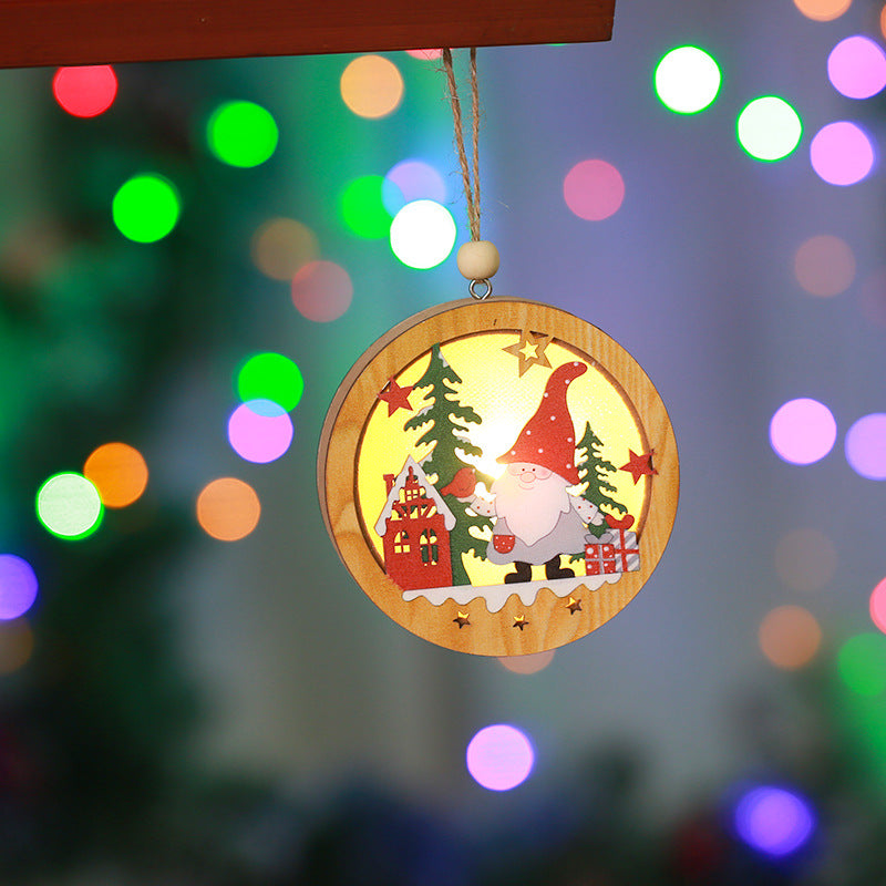 Dekorativer Holzstern mit Weihnachtsmotiv Brehn