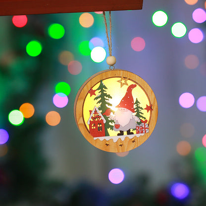 Dekorativer Holzstern mit Weihnachtsmotiv Brehn