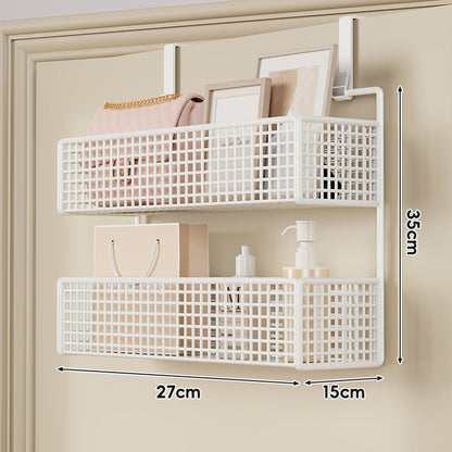 Über-Tür hängender doppelter belüfteter Mesh-Speicherkorb-Organizer mit Haken