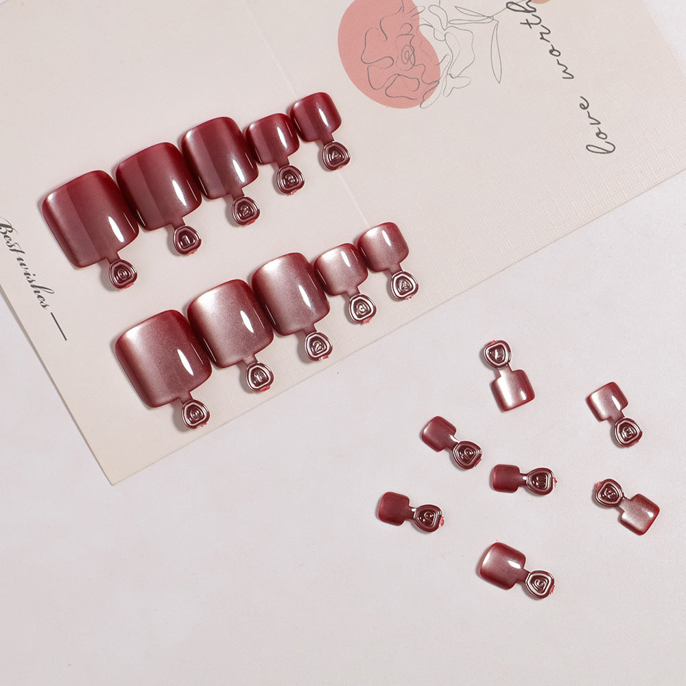 Premium Nail Art Press-On Fußnagel Set Brehn