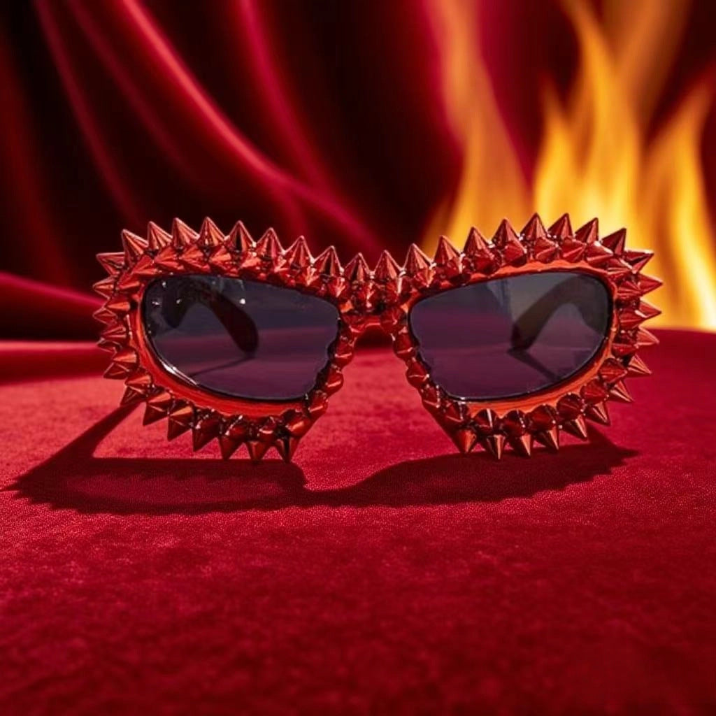 Damen Statement-Sonnenbrille mit kreativen Nietenakzenten Brehn