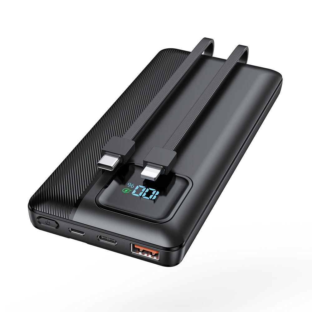 Powerbank mit Integriertem Ladekabel und Led-Anzeige Brehn