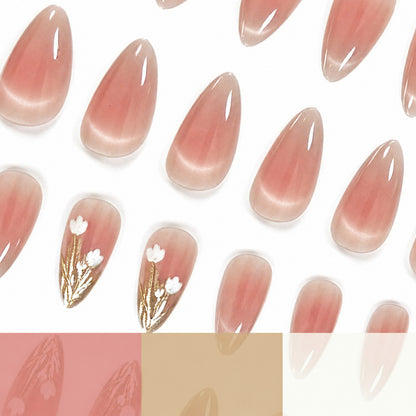 Elegante Florale Acryl-Nagelverlängerungen Brehn
