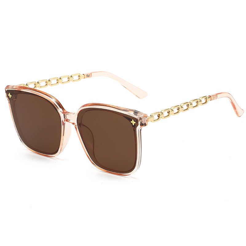Damen Designer-Sonnenbrille mit eleganten Kettengliedern Brehn