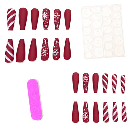 Festive Matte Acryl Nagelkunst Brehn