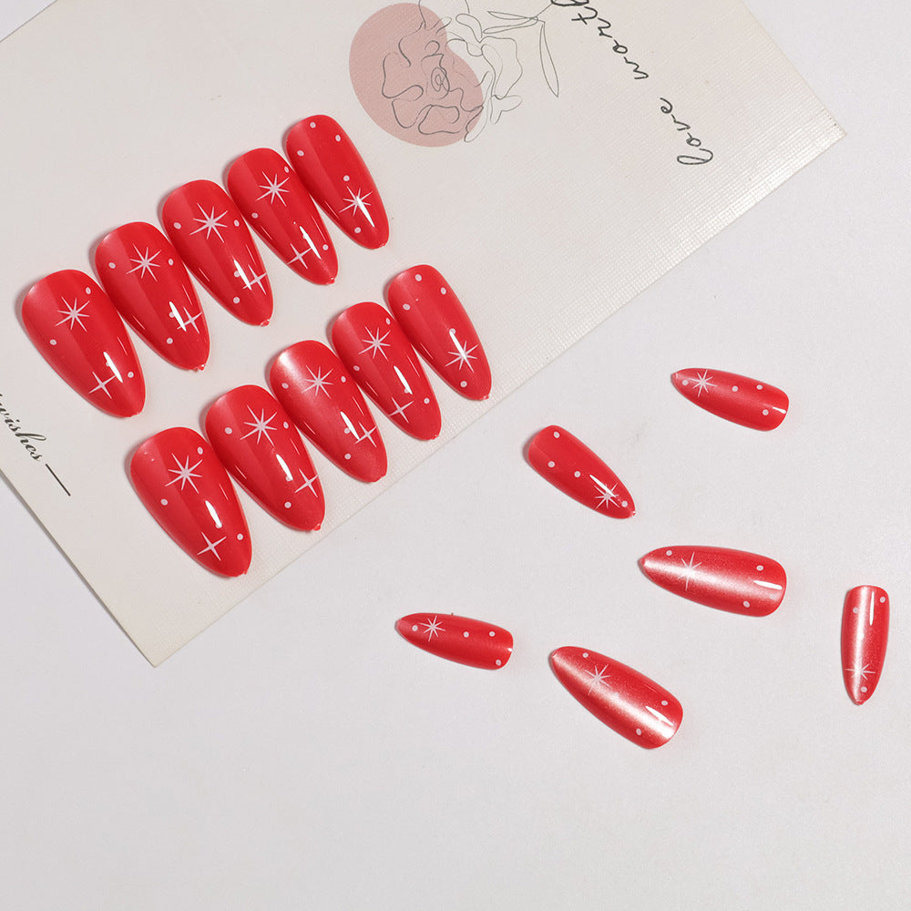 Glänzendes Stiletto-form Press-On Nagelset Brehn