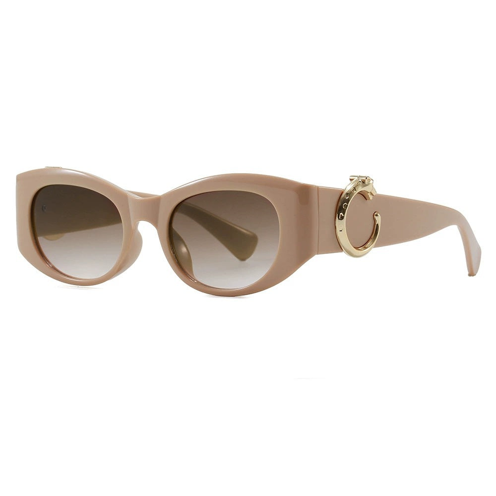 Damen elegante Cat-Eye Sonnenbrille mit goldenen Details Brehn