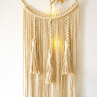 Macrame Wandbehang Kunst mit Blattdesign Brehn