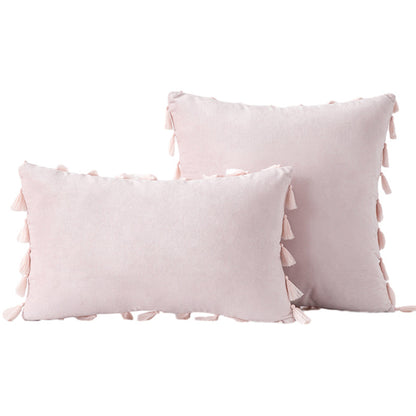 Velvet Quaste-Trim Quadrat und Lenden Dekokissen Set